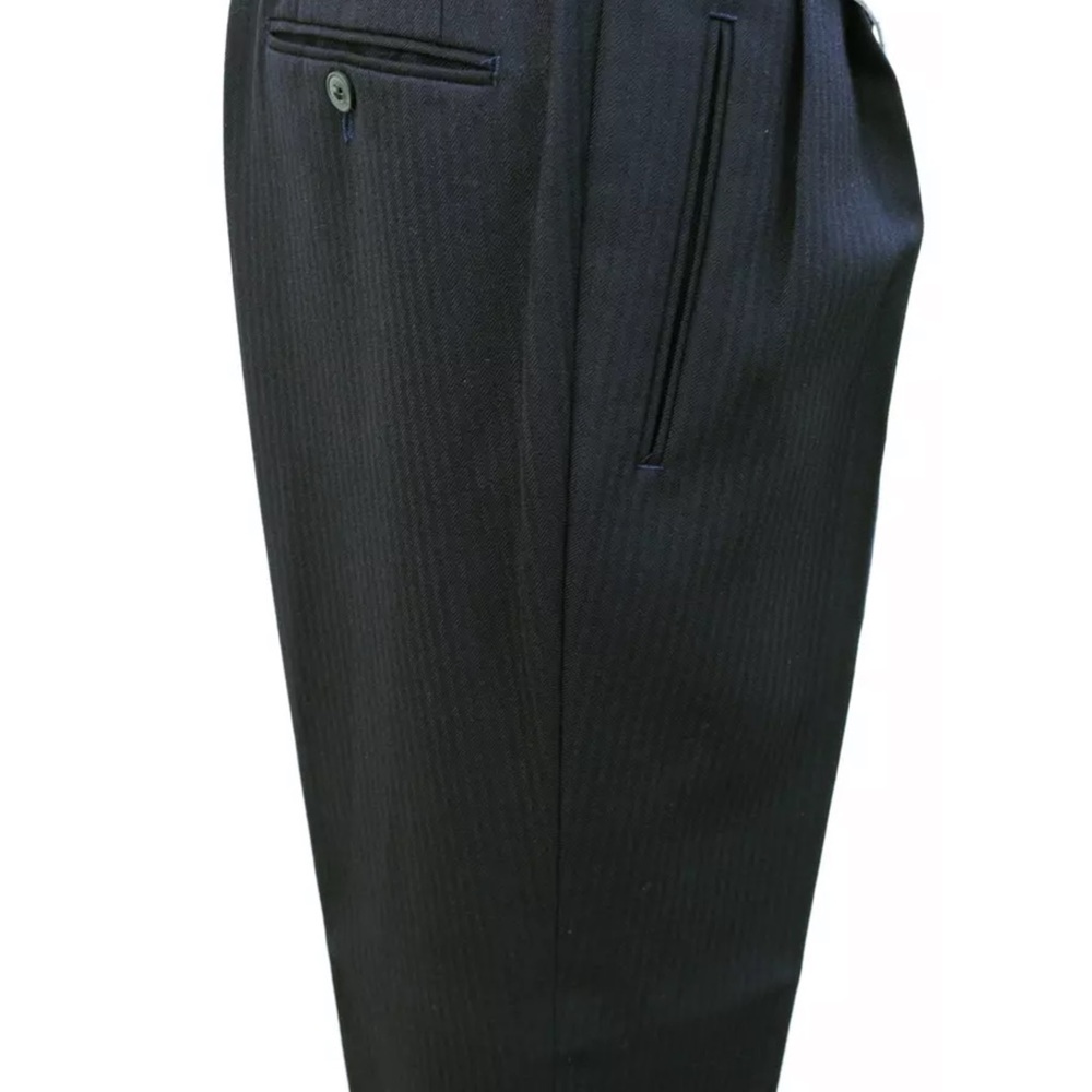 Boys' navy herringbone wool pants waist 26
